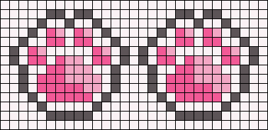 Кошачья лапка по клеткам