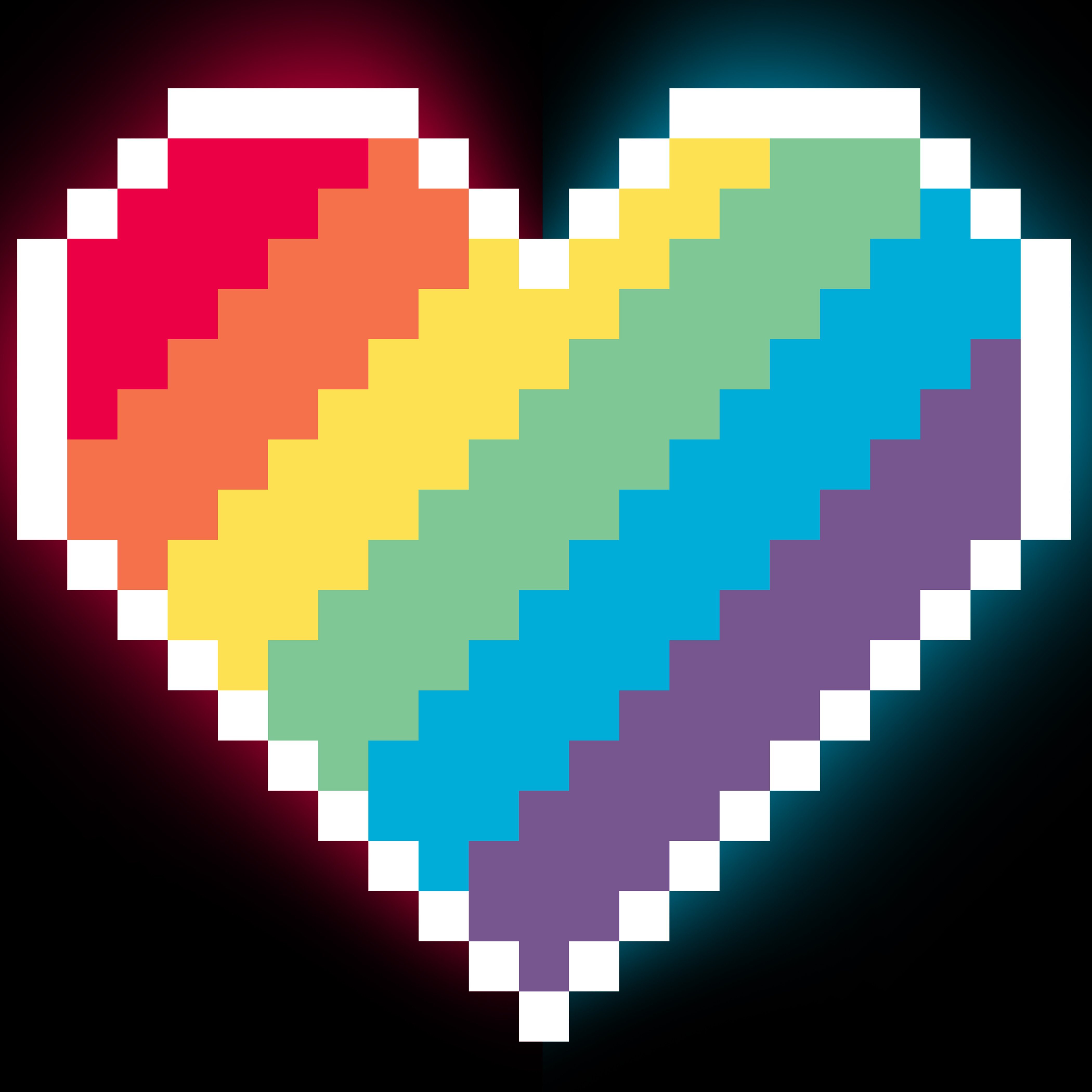 Пиксельные сердечки