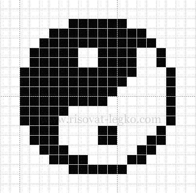 Рисунки по клеточкам в тетради грустные