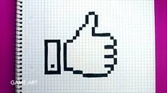 Лайк по клеточкам в тетради