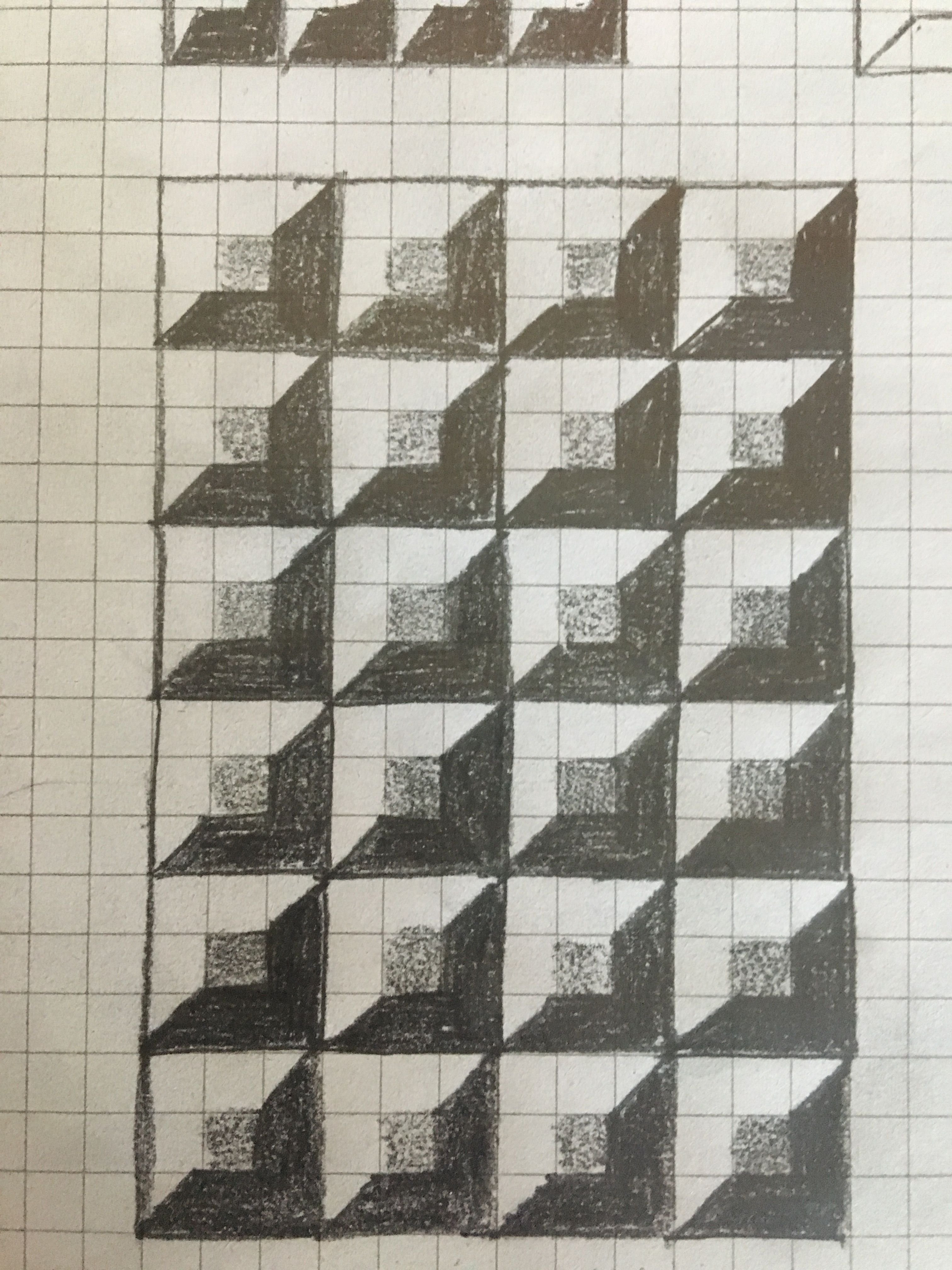 Рисование на бумаге в клетку