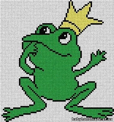 Вышивка крестом легкие лягушка