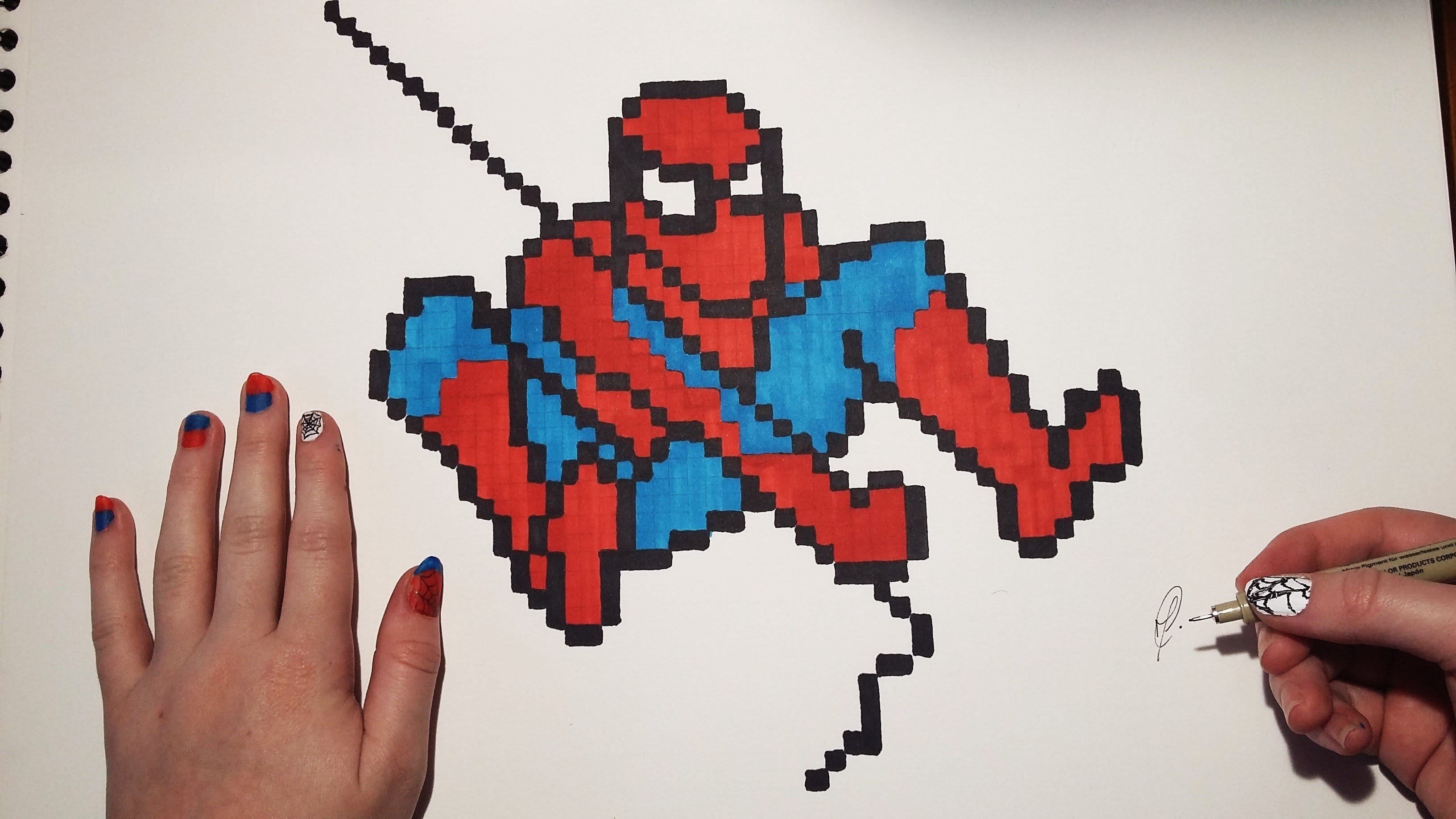 Человек паук пиксель