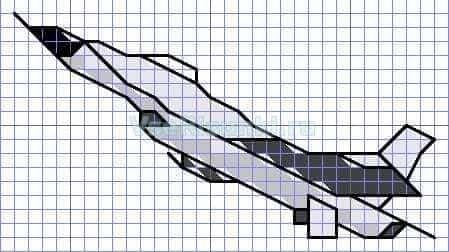 Схема для вышивки самолет