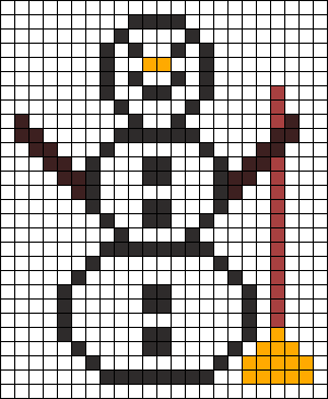 Вышивка крестиком снеговика схемы