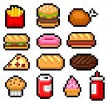 Картошка фри пиксель арт