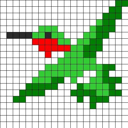 Рисунки по клеткам Колибри