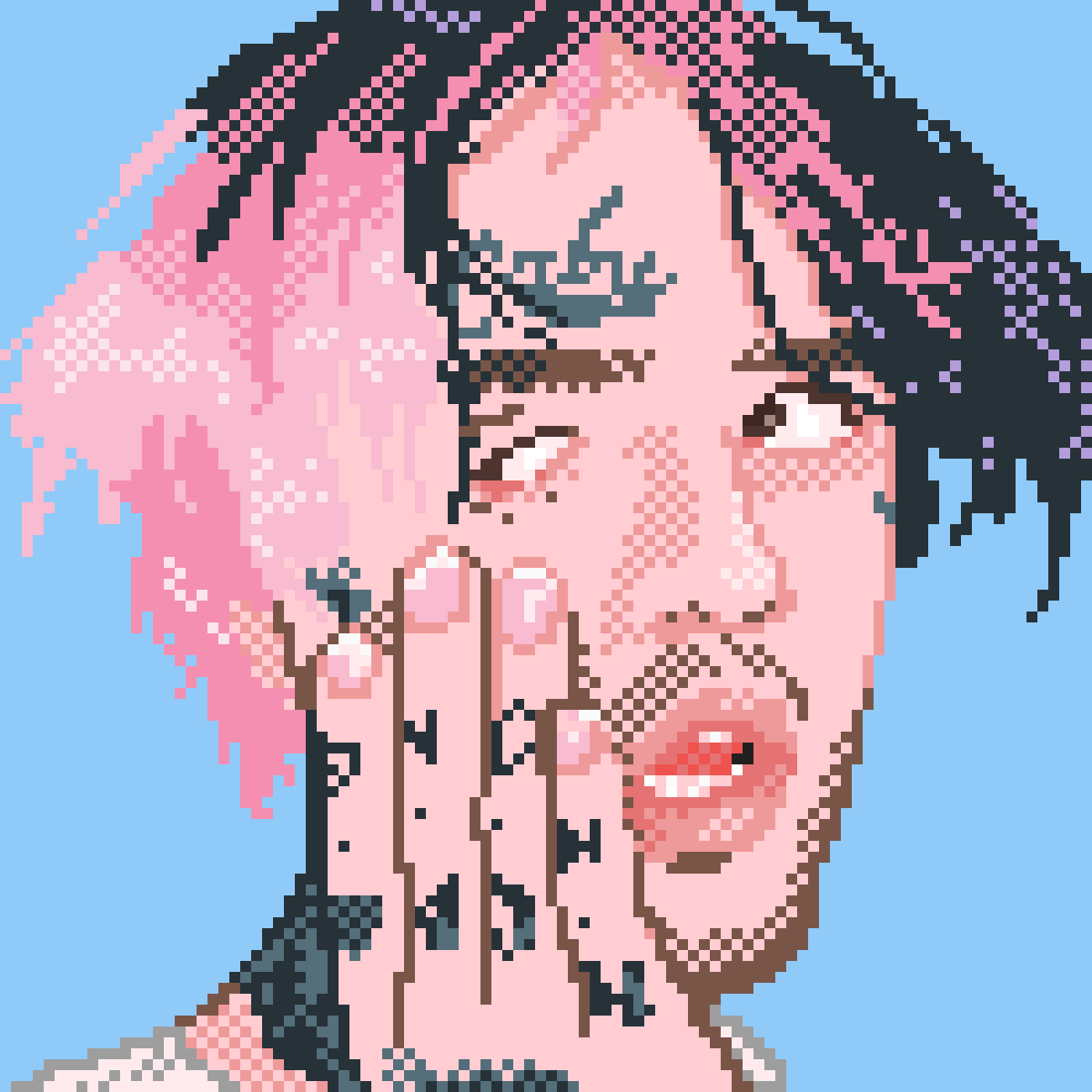 Lil Peep пиксель арт