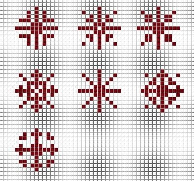 Новогодние узоры по клеточкам