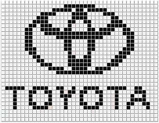 Значки машин по клеточкам