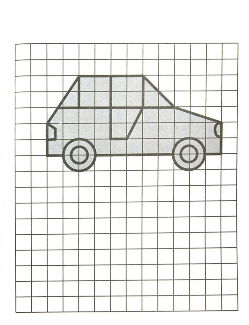 Рисунки по клеточкам машины