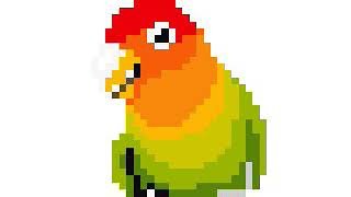 Попугайчик по клеточкам