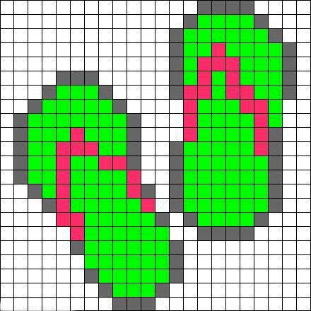 Рисунки по клеткам летние