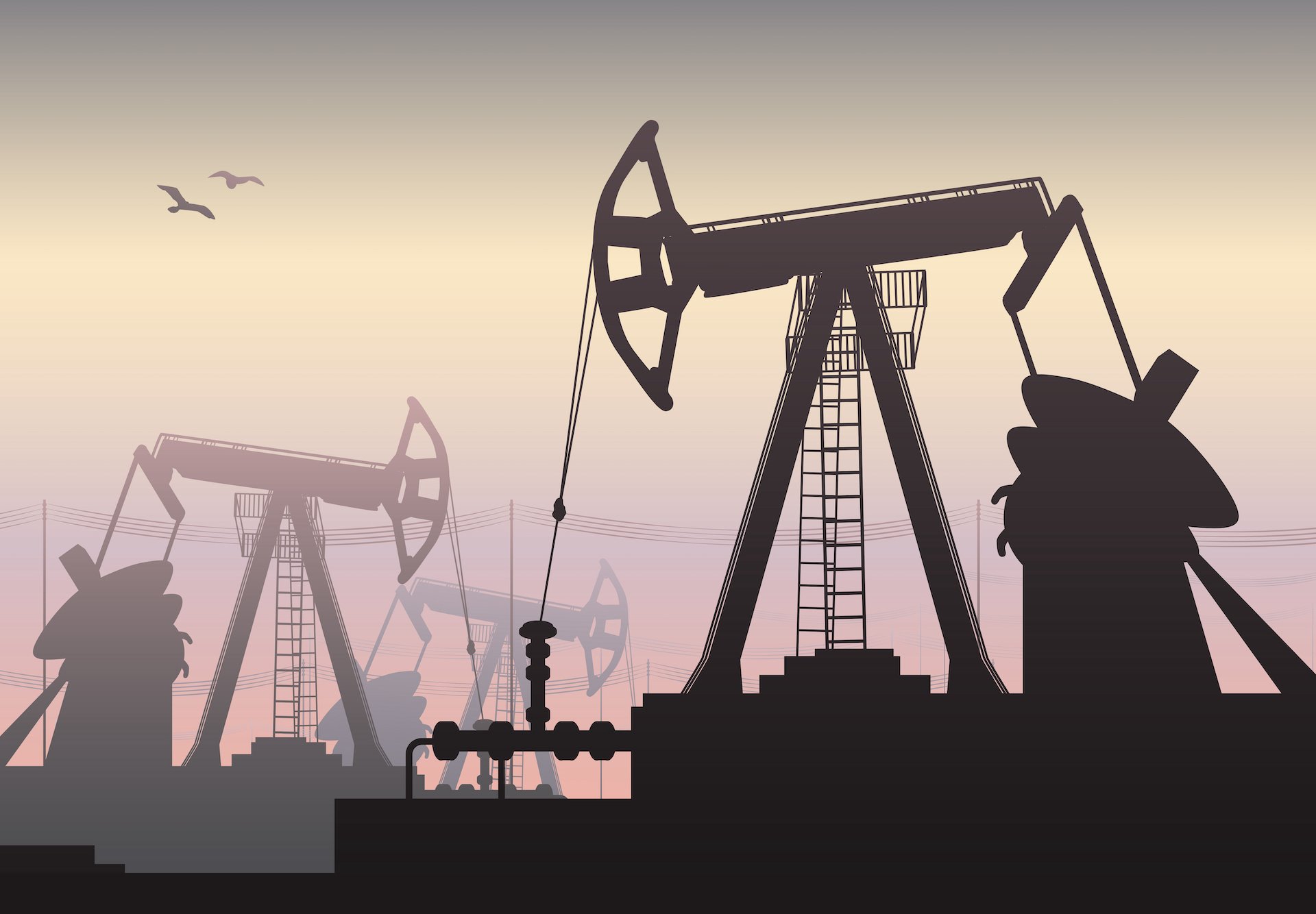 Газовые и нефтяные вышки вектор