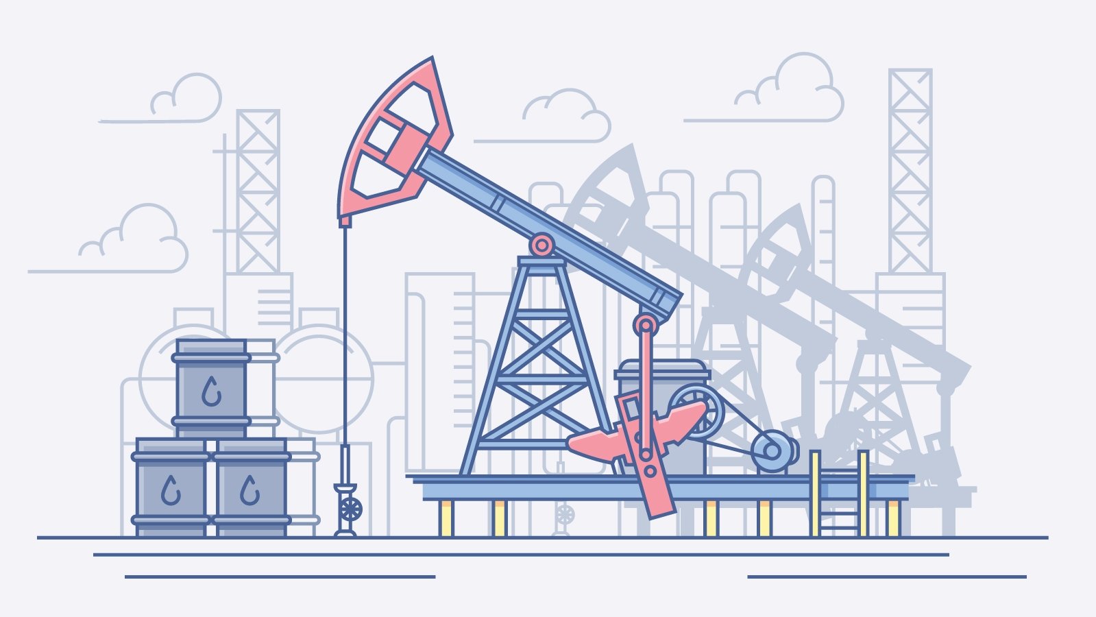Нефтегазовая отрасль иллюстрация