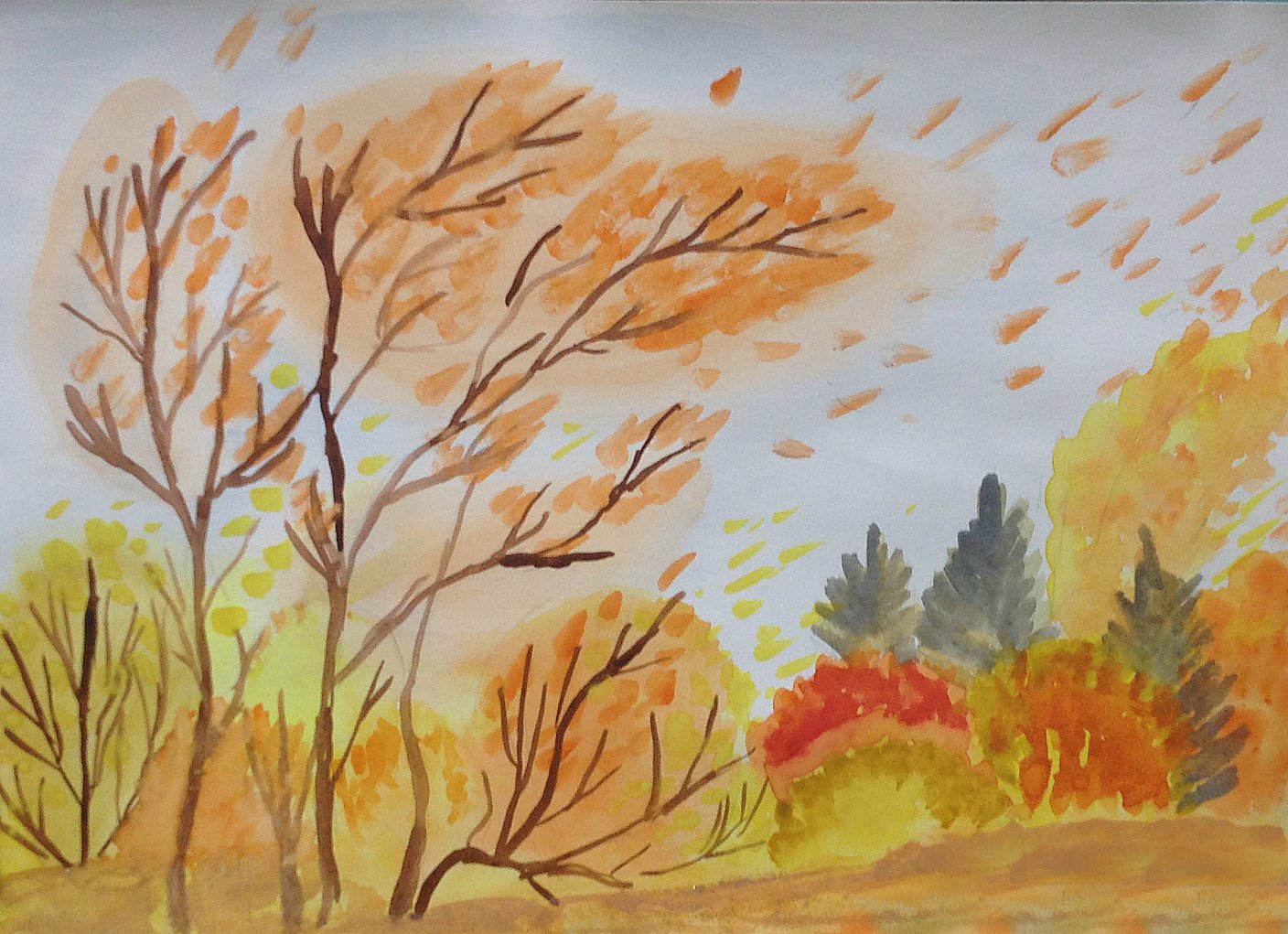 Рисование осень