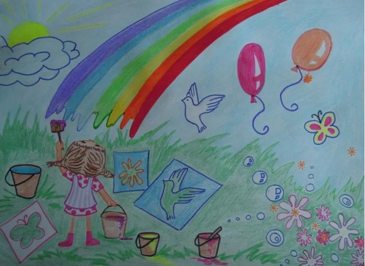 Картинки мое счастливое детство на конкурс рисунков - 91 фото