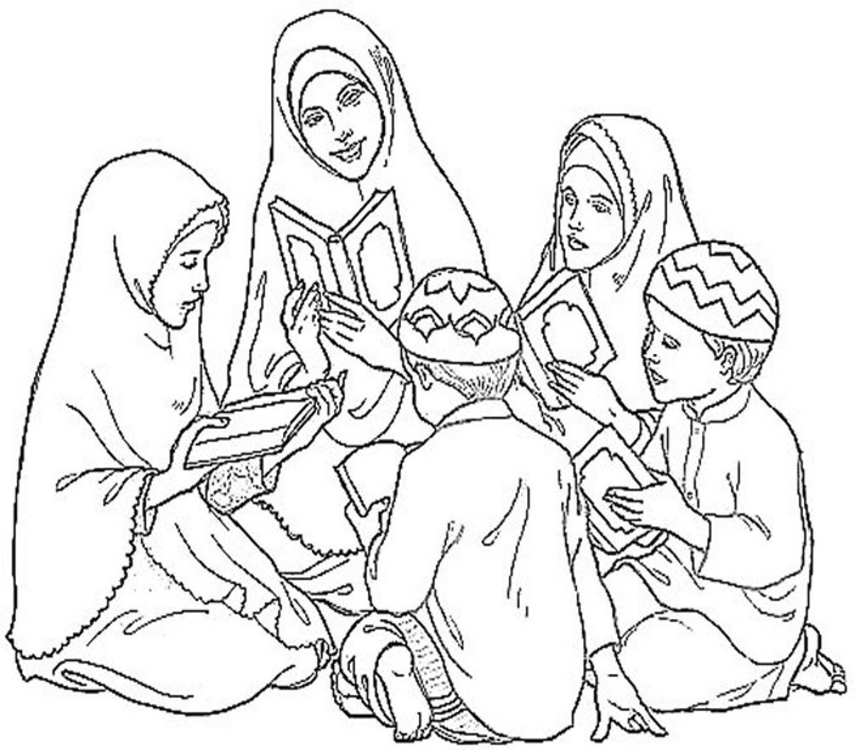 Мусульманская дети рисования