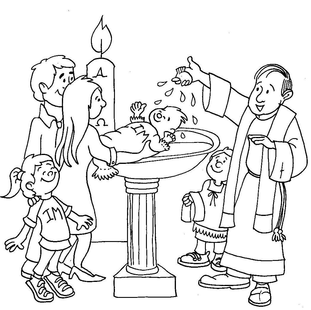 Крещение раскраска для детей
