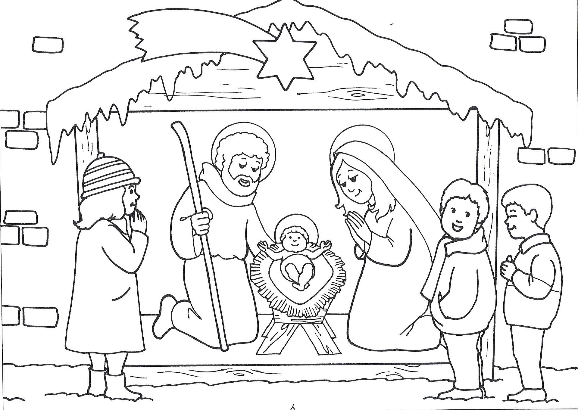 Рисунок на тему Рождество и крещение