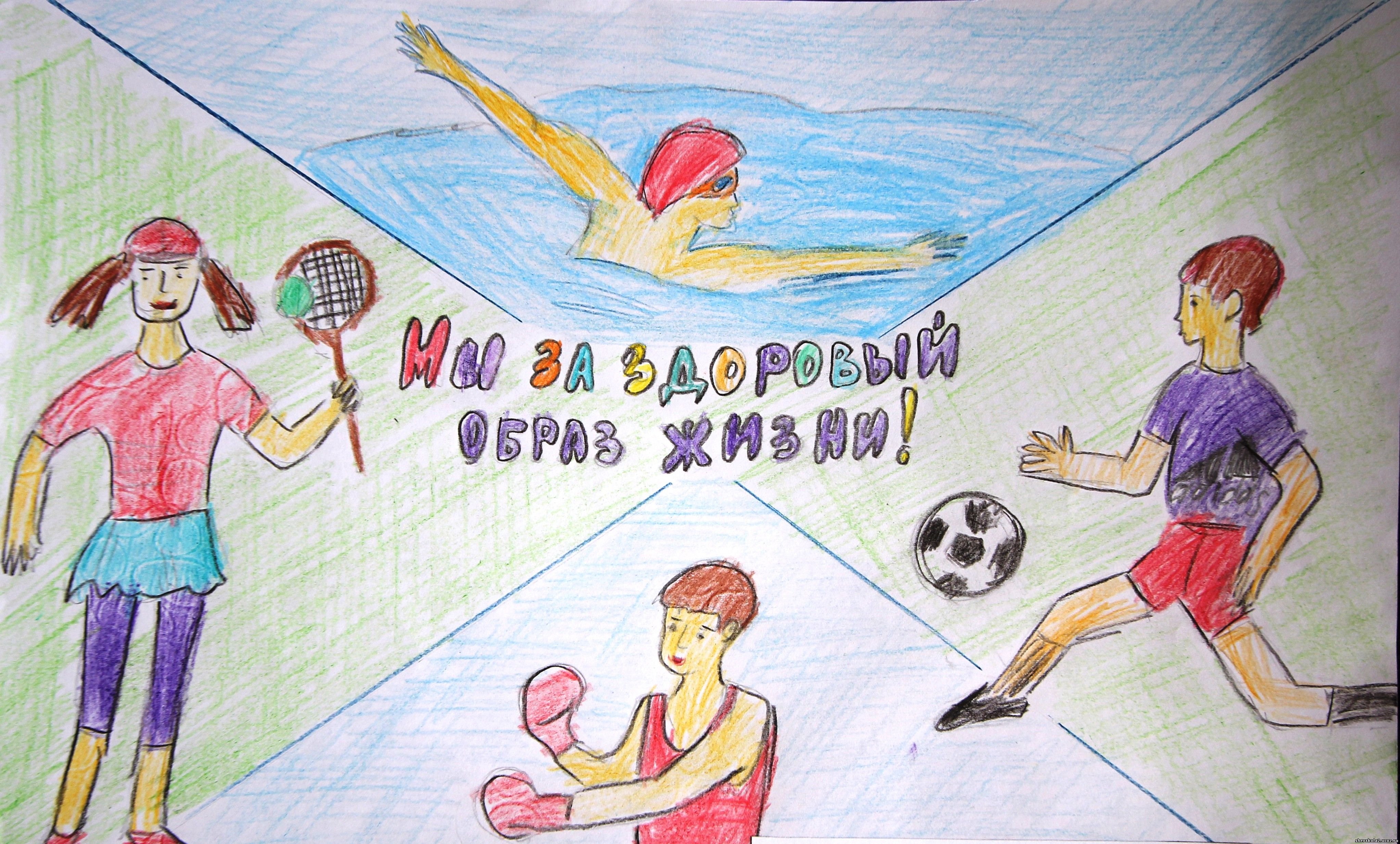 Рисунки на тему спорт глазами детей