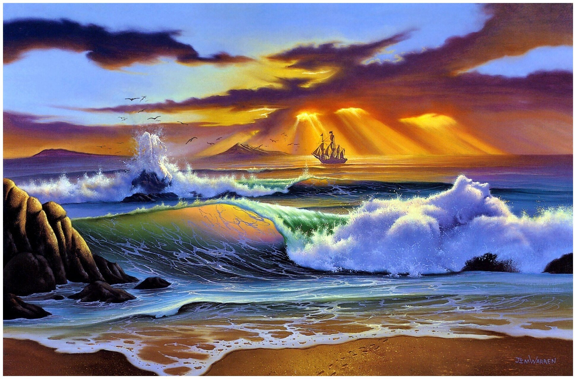 Красивые рисунки моря. Картины Джима Уоррена(Jim Warren). Картины море Джим Уоррен. Джим Уоррен (Jim Warren) (р.1949). Джим Уоррен морской пейзаж картина.