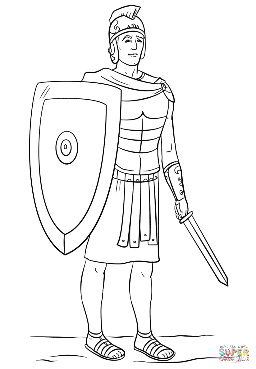 Римский воин легионер рисунок