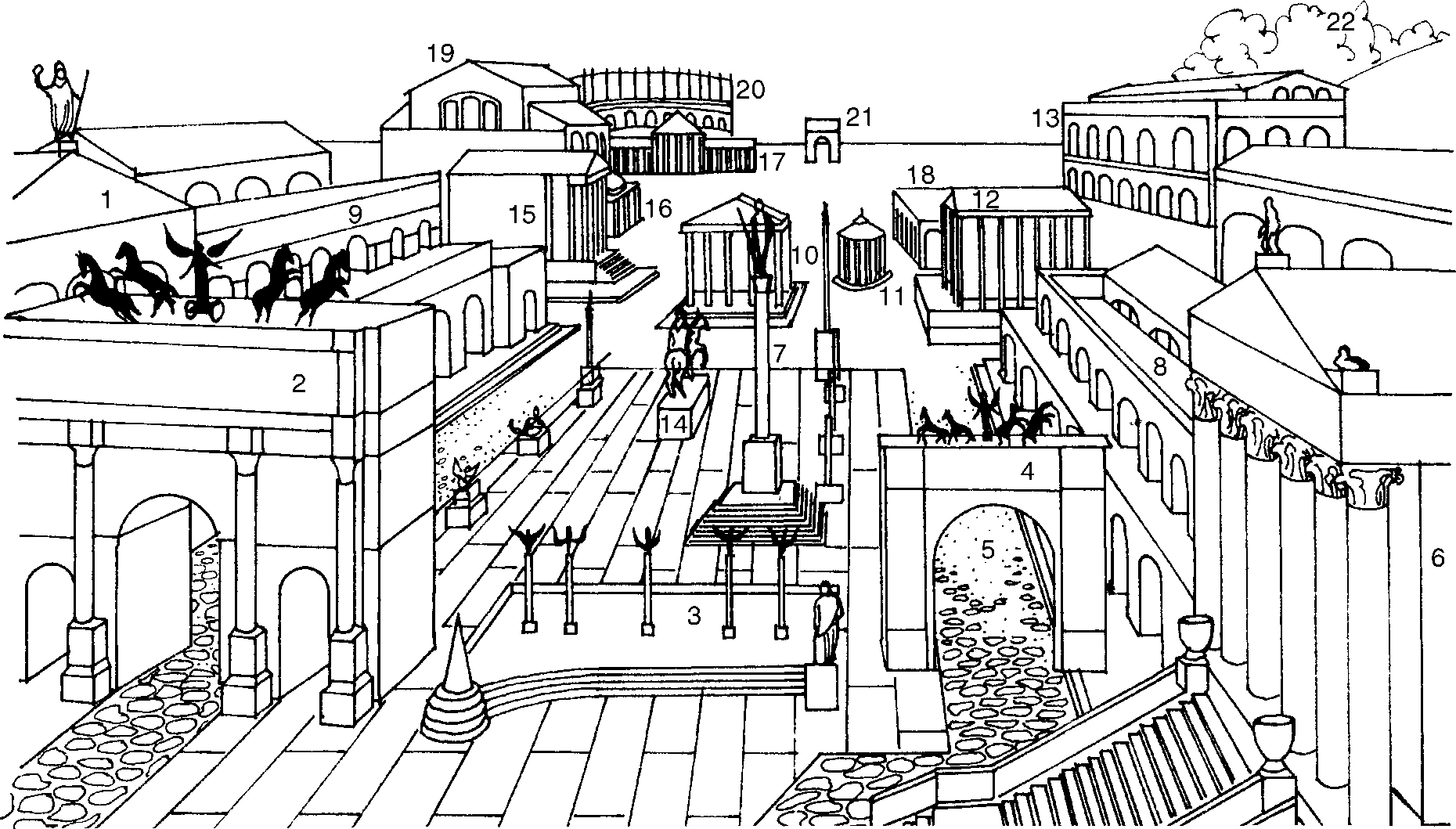 Древний Рим раскраска