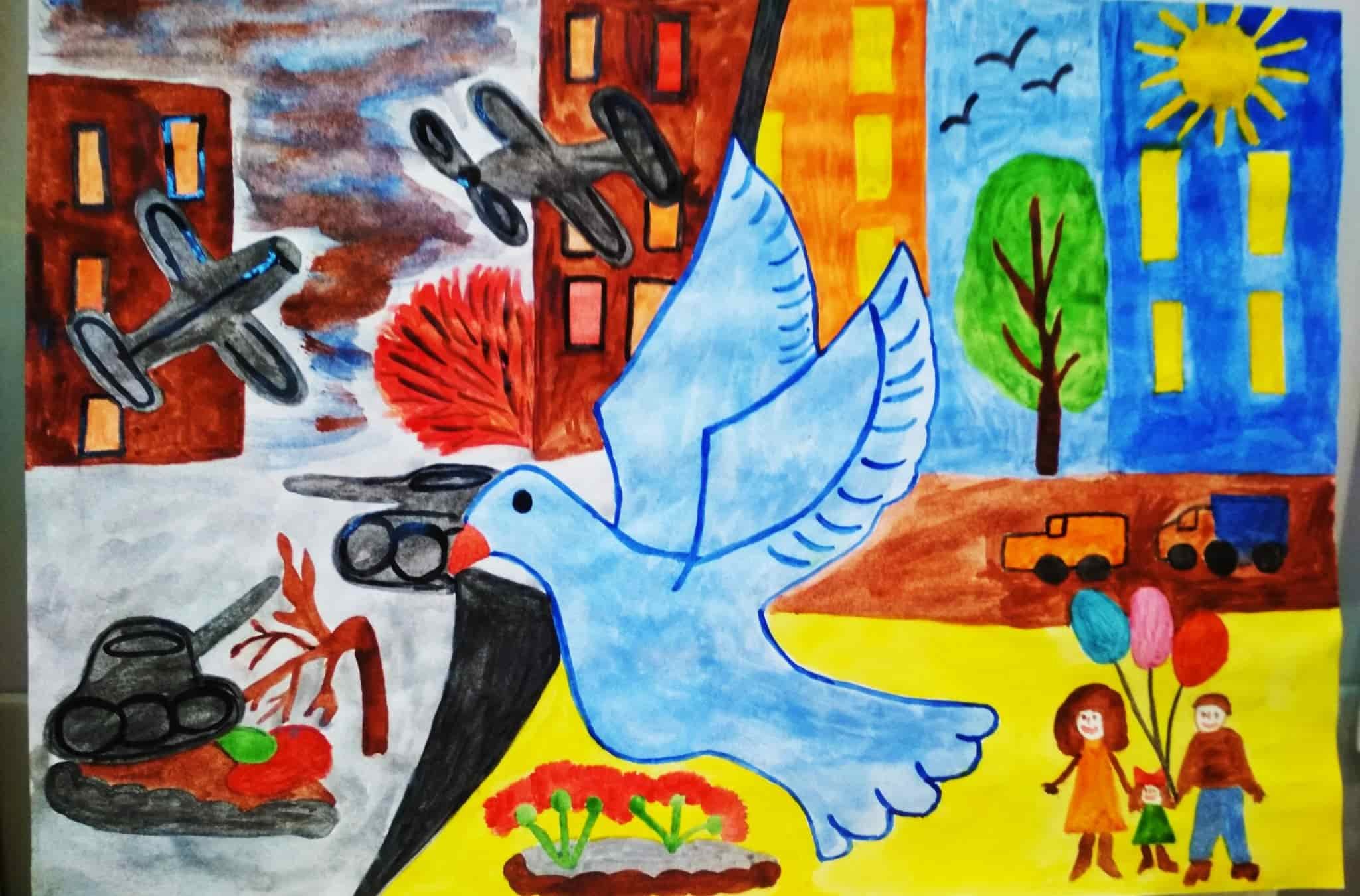 Рисунок на тему мир без войны