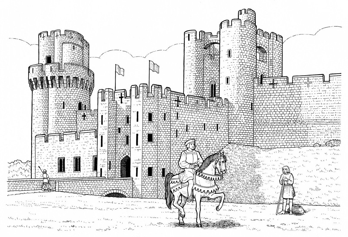 Средневековый Рыцарский замок Западной Европы
