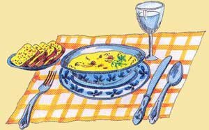 Рисунок школьной столовой