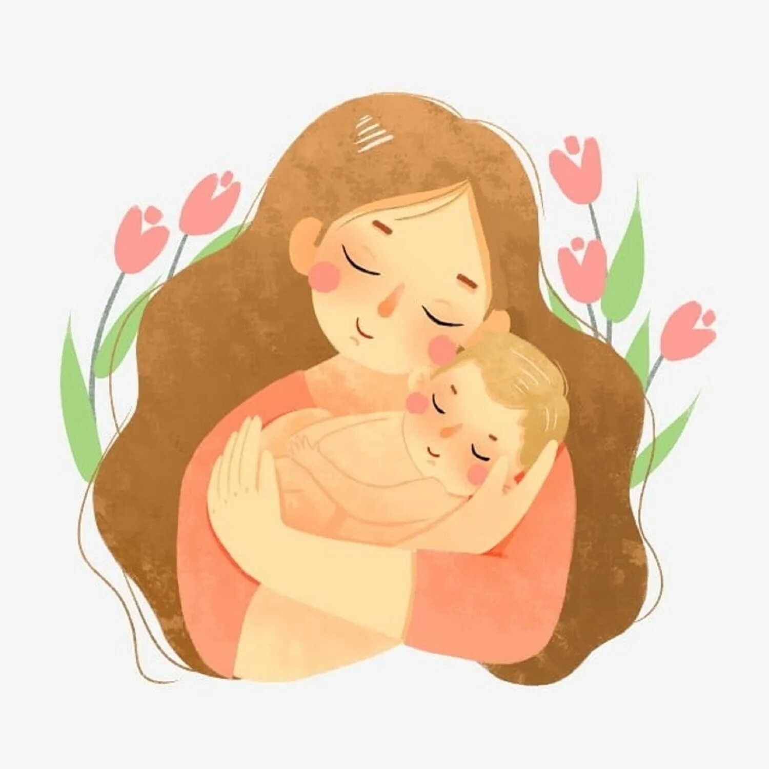 Мать и ребенок иллюстрации
