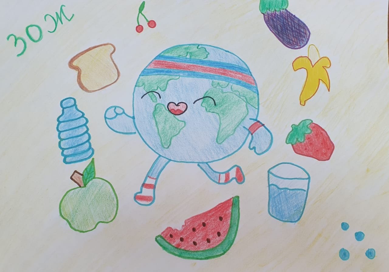 Рисунок на тему Здоровые дети на здоровой планете