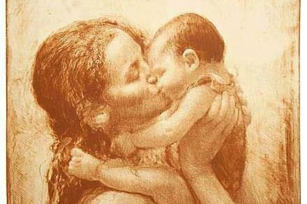 Вышивка материнская забота