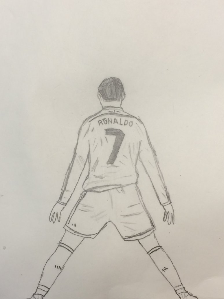 Футболист рисунок Роналду