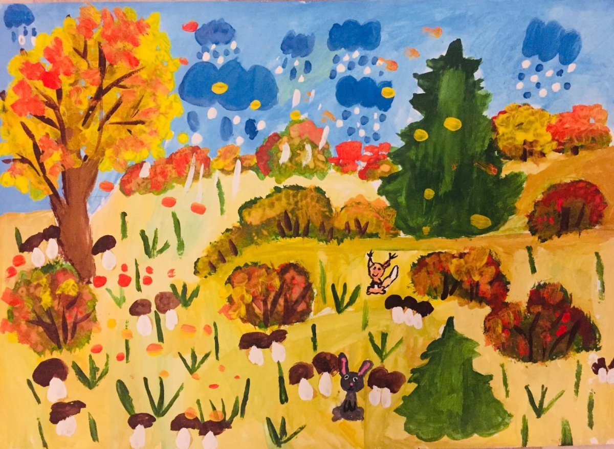 Выставка рисунков краски осени в детском саду