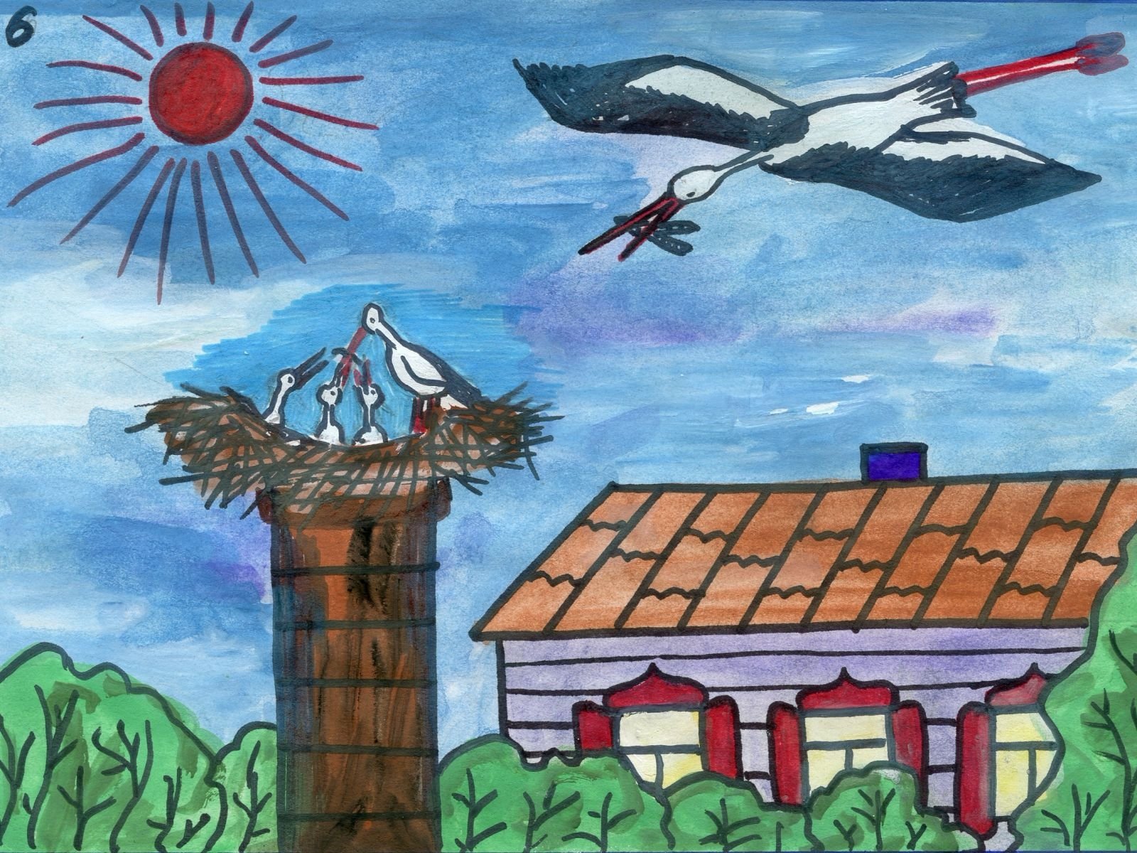 Детский рисунок на тему Беларусь
