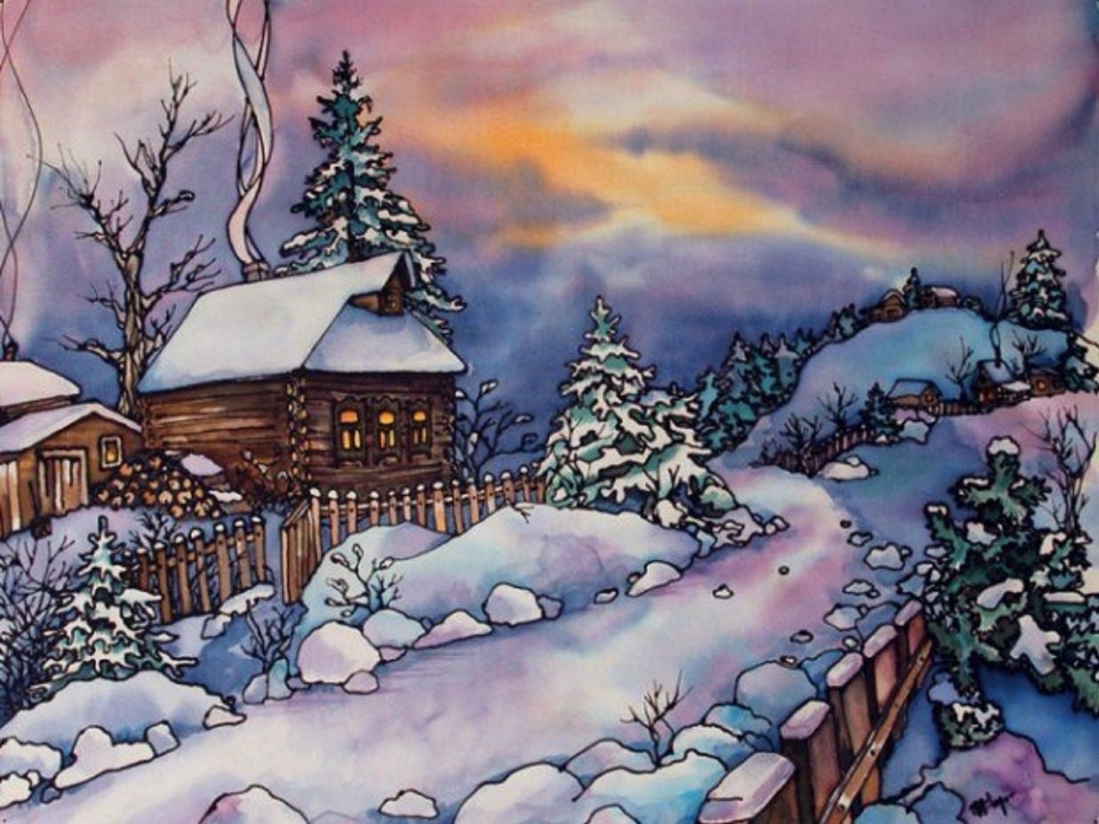 Красивые рисунки зимы