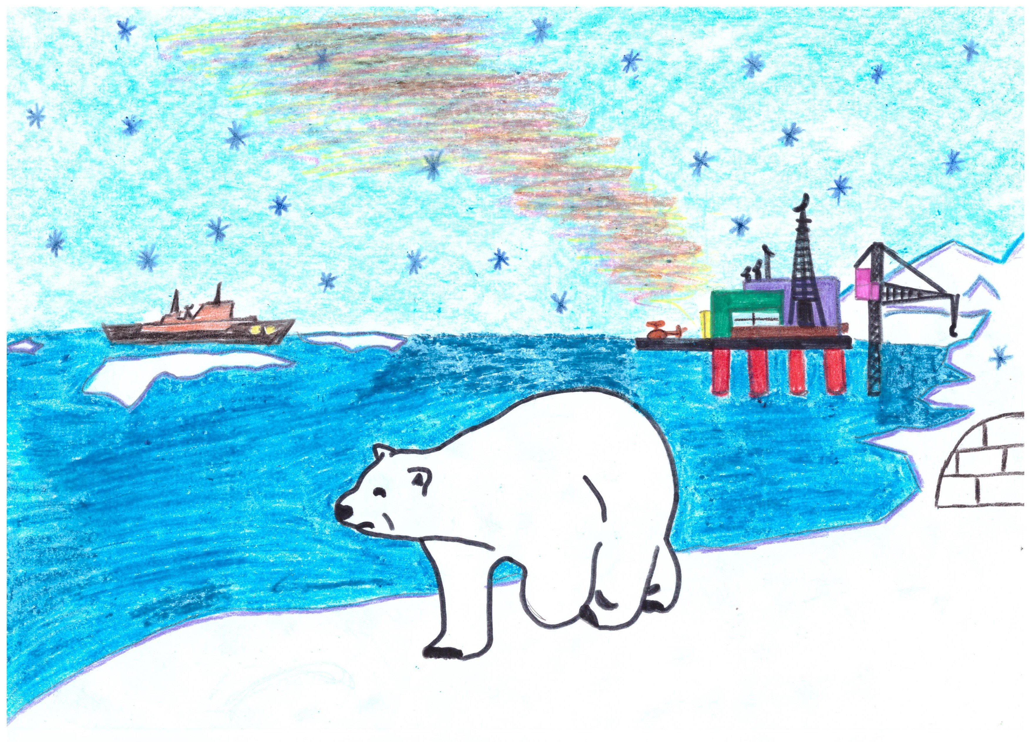 Рисунок Арктики в школу