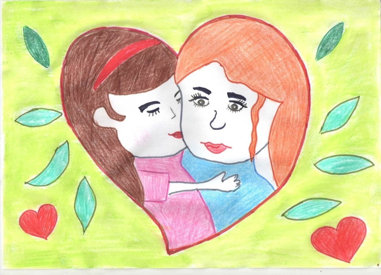 Картинка маме рисунок сердечко