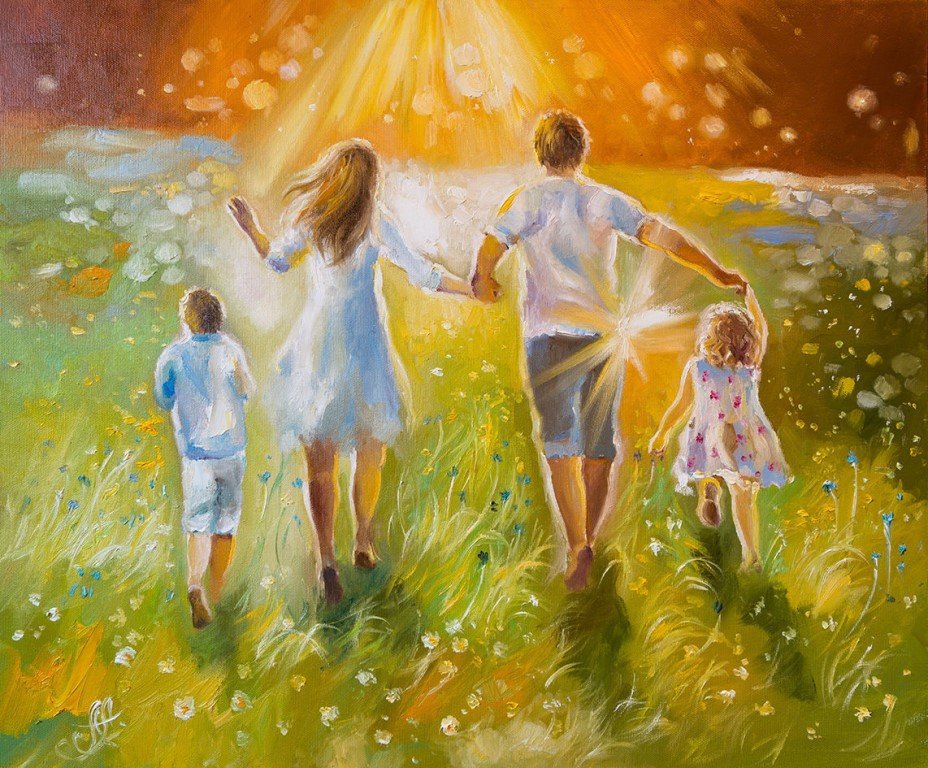 Картина счастливая семья. Счастливая семья иллюстрации. Счастливая семья живопись. Картина семейного счастья. Детский рисунок счастье