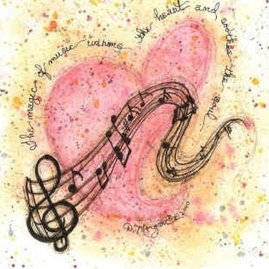 Рисунок на музыкальную тему в сердце