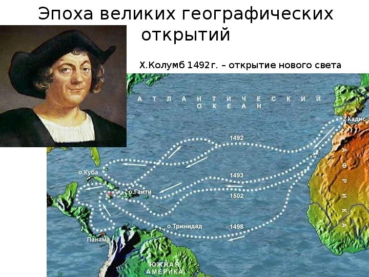 Великие географические открытия открытие америки. Великие географические открытия Колумб карта.