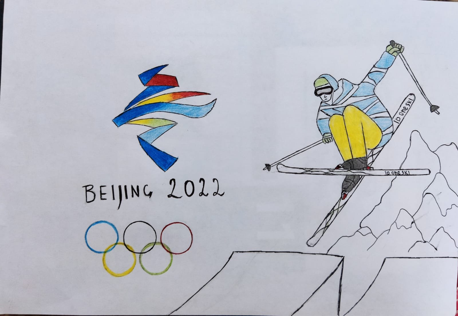 Рисунок на тему зимние Олимпийские игры 2022