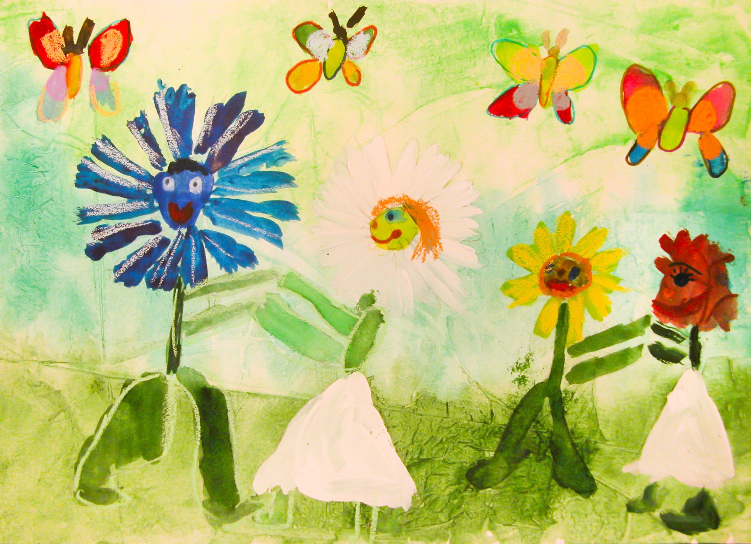 Детские рисунки цветы