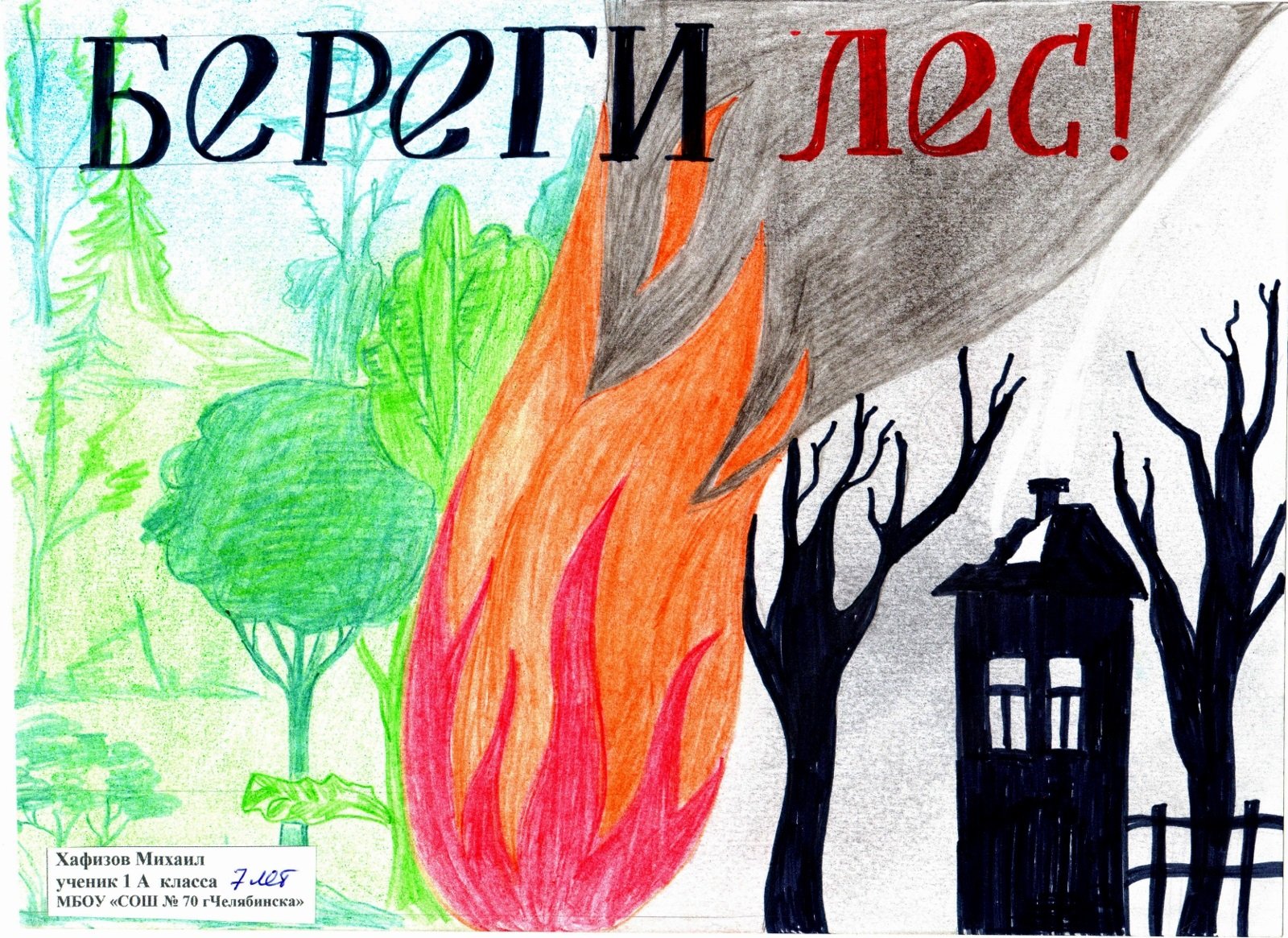 Плакат против пожара