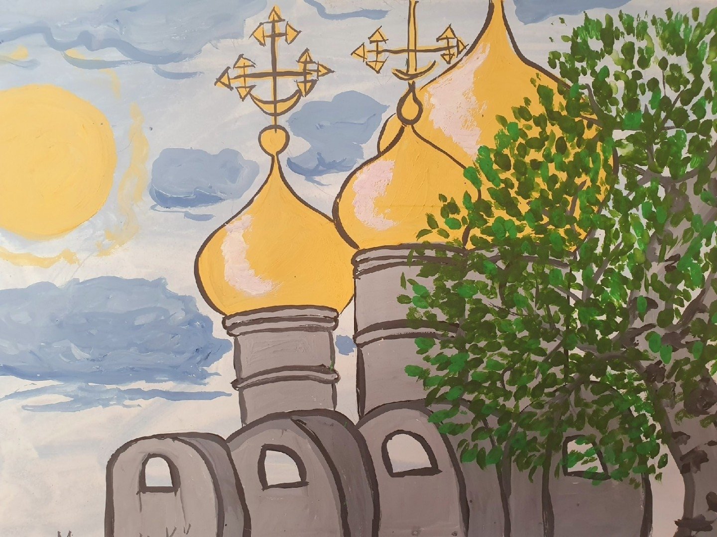 Православные храмы детские рисунки