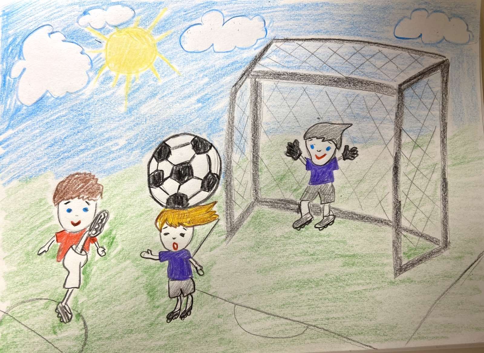 Рисунок про футбол для 2 класса