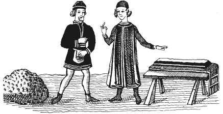 Торговля в средние века рисунок