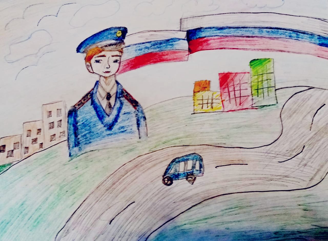 Рисунок на тему мама полицейский